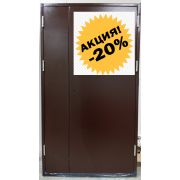 Дверь металлическая двухстворчатая 1150*250 Правая мет+мет раб 780+ допол 280