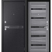 Дверь Хит-9 NOVA черный шелк/Франк/Марио сандал серый/хром 960 Правая