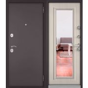 Дверь Termo SPLIT MP (Левая, Шок.Букле(порог), МДФ Бьянко ларче, 10ТS-140 mirror) 2050*960
