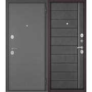 Дверь HOME ECO MP (Правая Графит Букле, МДФ Бетон темный, 6Е-136 Задвижка черный квадрат)2050*860