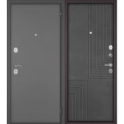 Дверь FAMIL ECO MP (Левая Графит Букле, МДФ Бетон темный, Е-195 Задвижка ) 2050*860