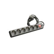 Сетевой фильтр ПВС 3х0,75 6 роз. 5м 10А белый, земля, выкл., шторки UNIVersal 967U-3005 Россия