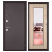 HOME ECO MP (Правая, Шоколад букле, МДФ Ясень ривьера крем, 6E-140, mirror, 2050, 960, Задвижка)